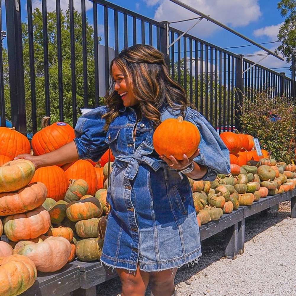 RED DRESS BOUTIQUE PATCHWORK DENIM DRESS